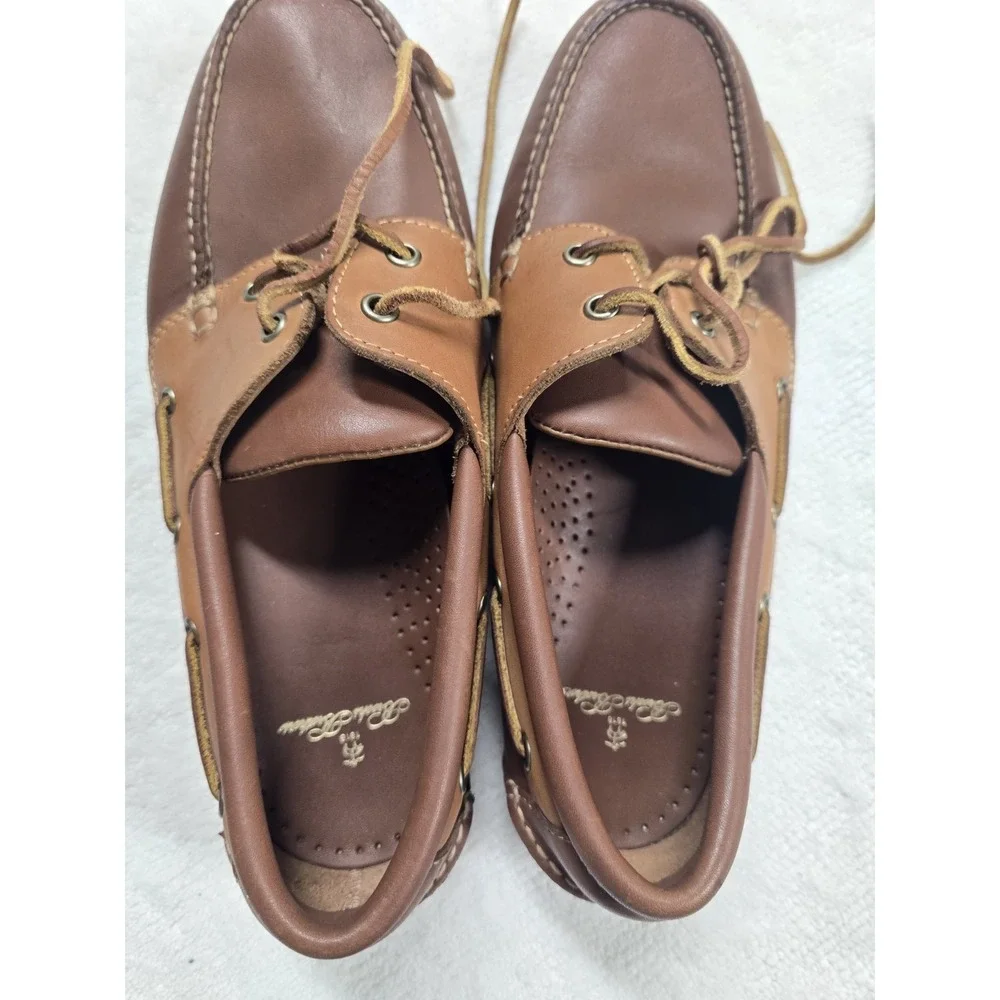Brooks Brothers Men's Leather Boat Shoes Size 9 D Brown Deck‎ Shoes